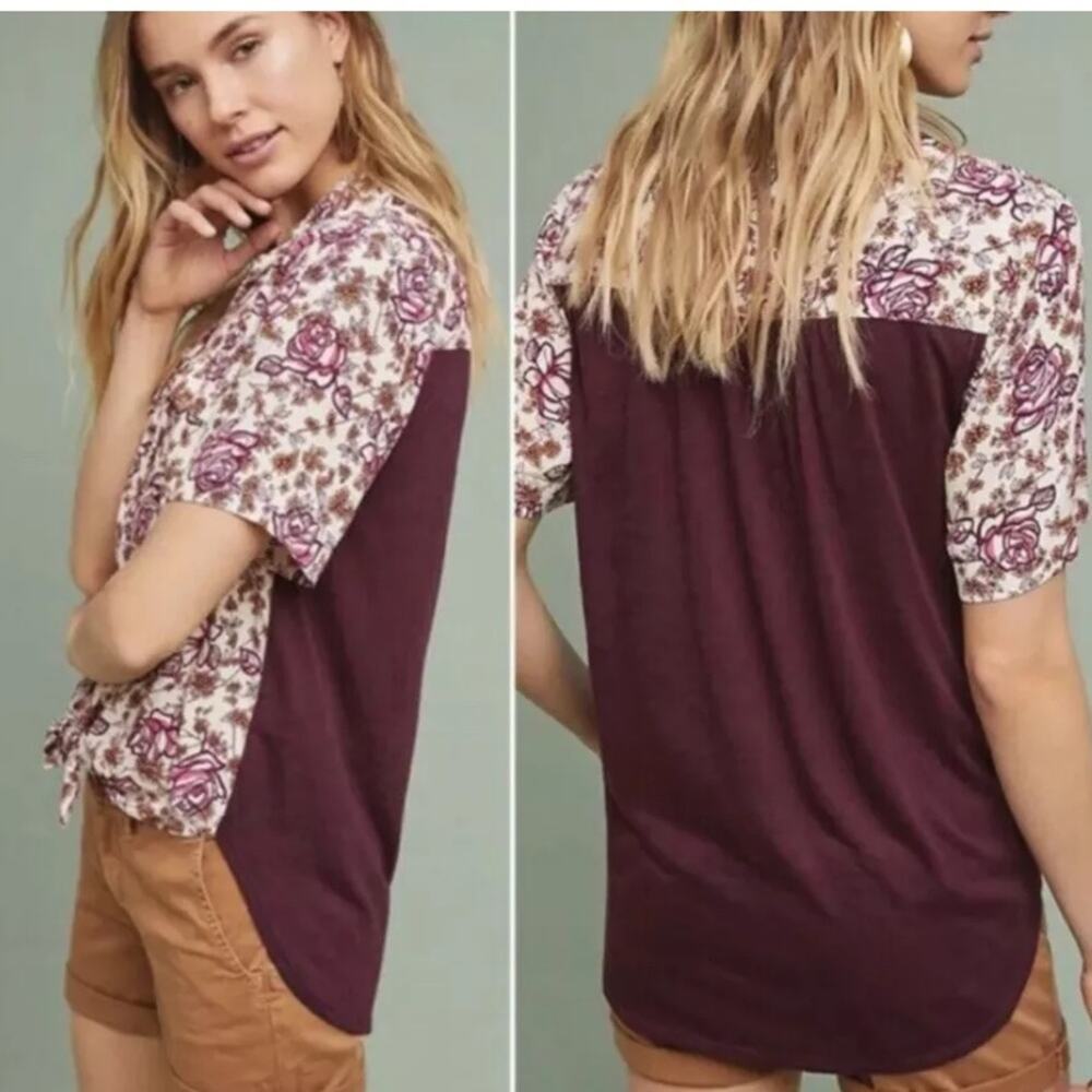 Anthro Porridge Bergen Floral Button Down Top